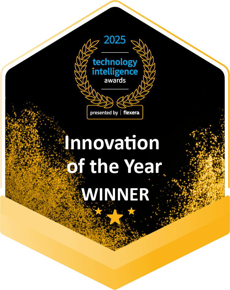 Innovation of the Year award winner - 2025 Flexera Technology Intelligence Awards