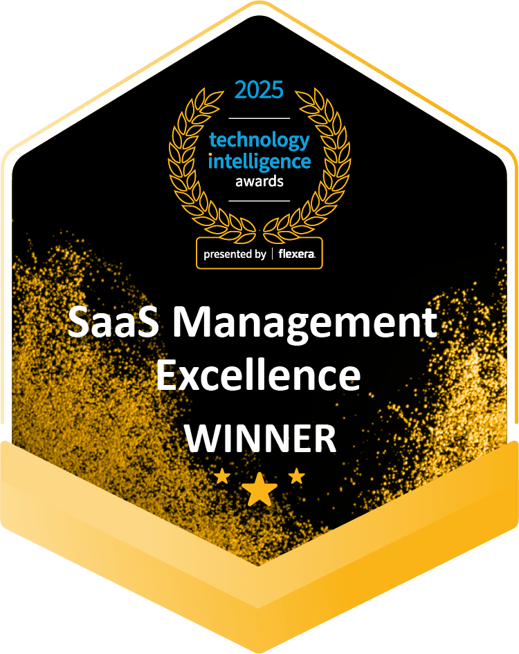 SaaS Management Excellence award winner - 2025 Flexera Technology Intelligence Awards