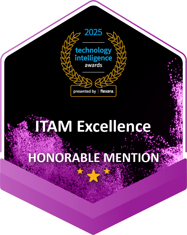 ITAM Excellence honorable mention - 2025 Flexera Technology Intelligence Awards