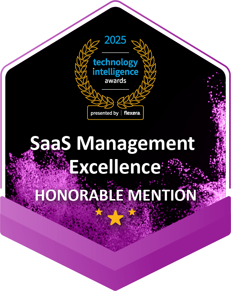 SaaS Management Excellence honorable mention - 2025 Flexera Technology Intelligence Awards